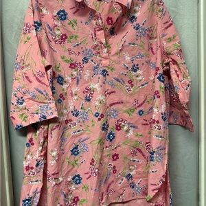 Pink Floral Tunic Shirt